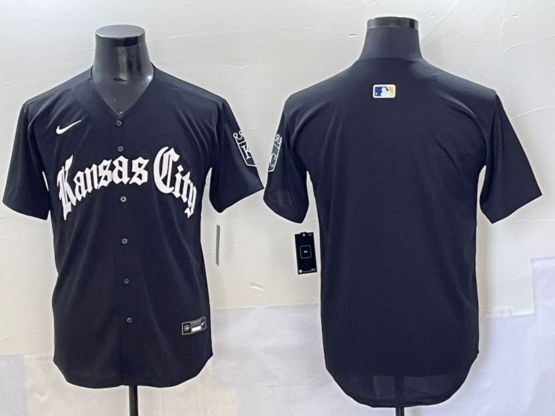 Men 2025 Kansas City Royals Blank Black Five generations Joint Name Nike MLB Jersey style 1->kansas city royals->MLB Jersey